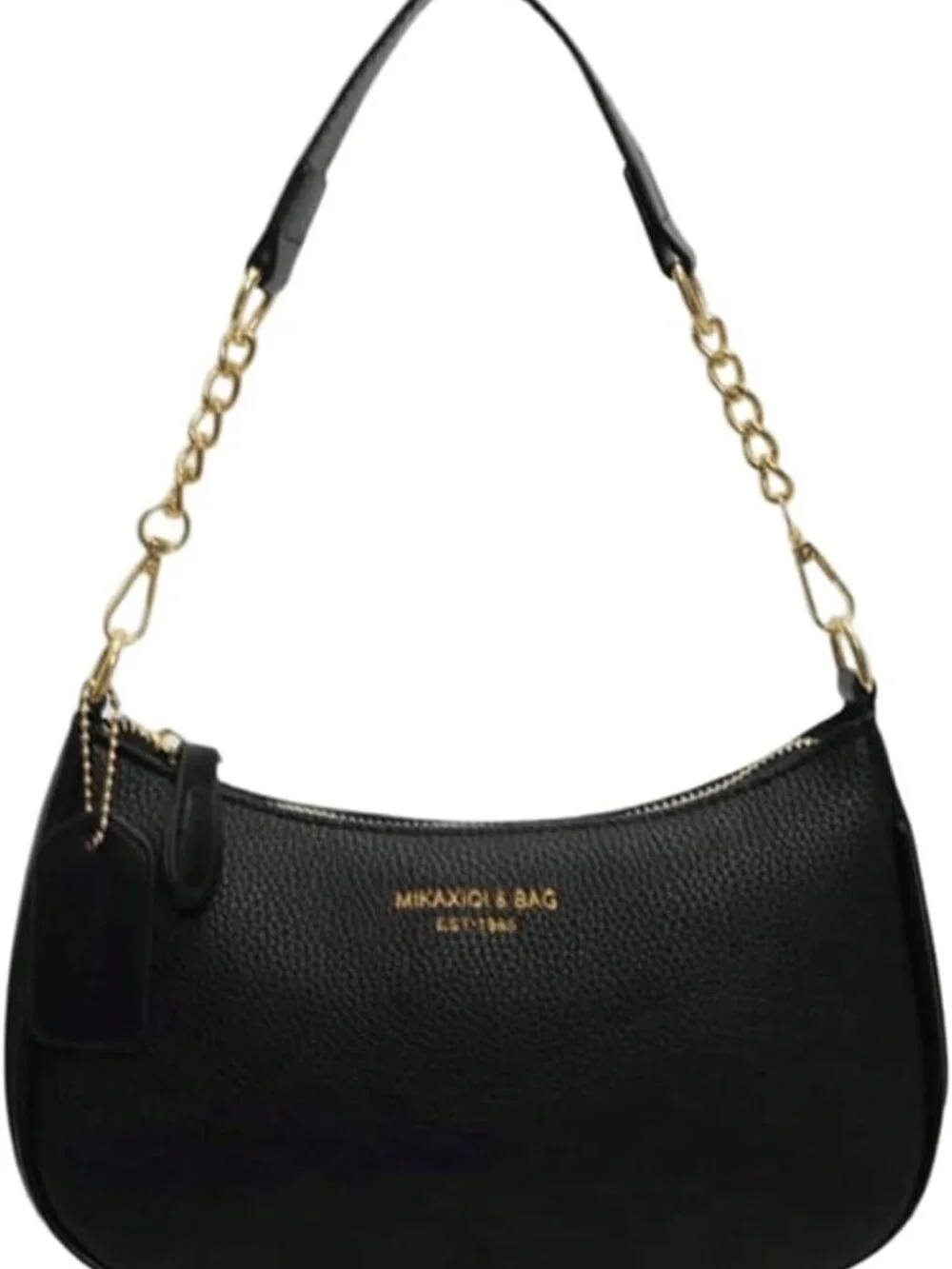 Stylish PU Leather Hobo Shoulder Bag with Gold Chain | Lightweight Zipper Purse